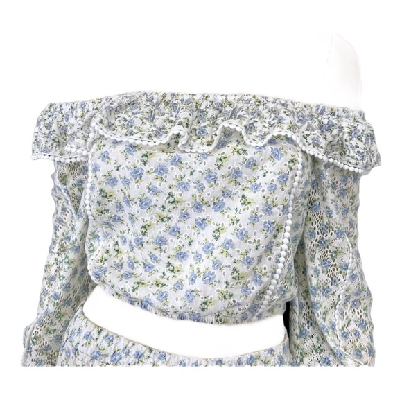 House of Harlow 1960 Floral Eyelet Crop Top NWT - Picture 3 of 7